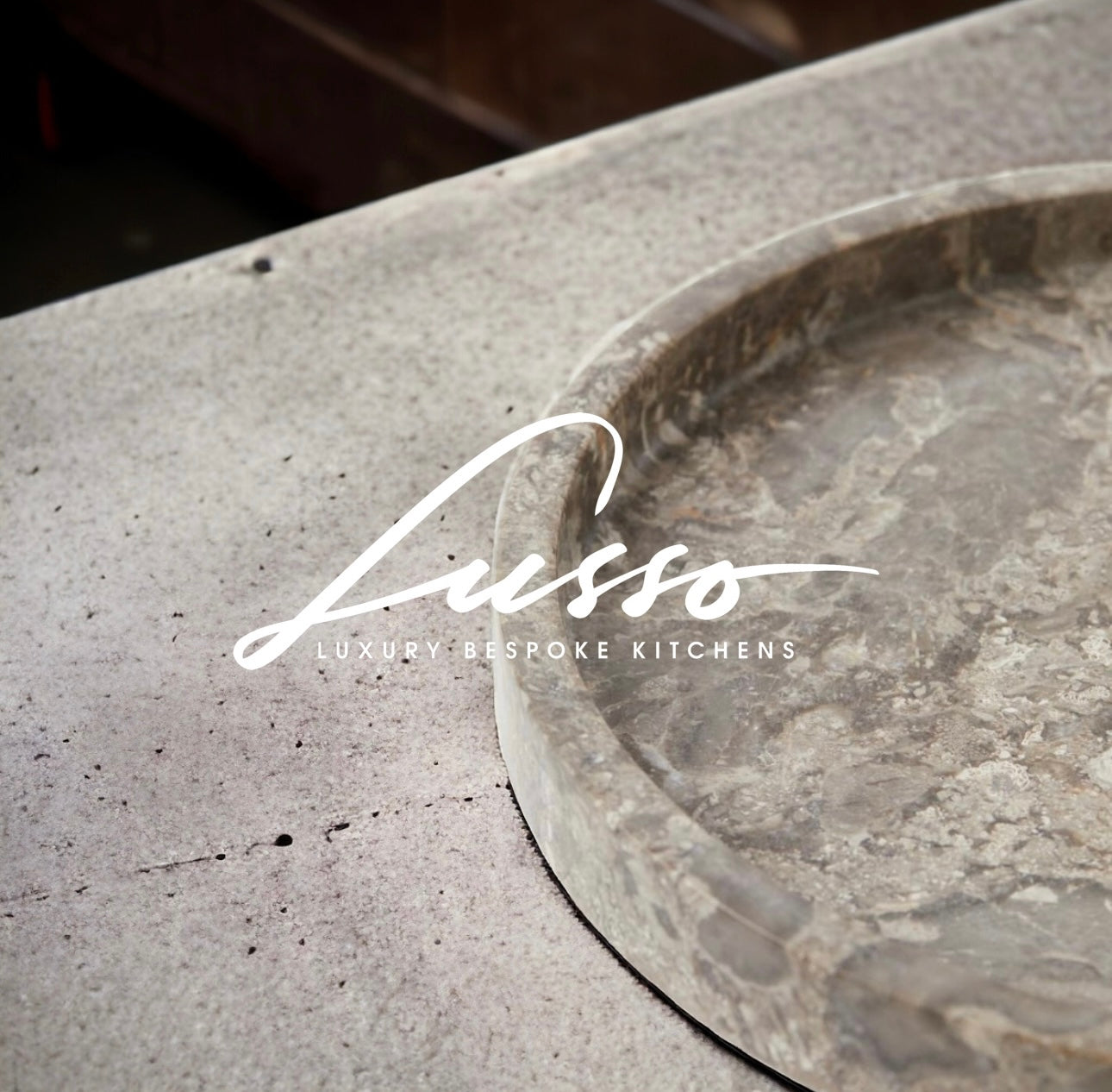 100% Solid Stone Grey Marble Tray