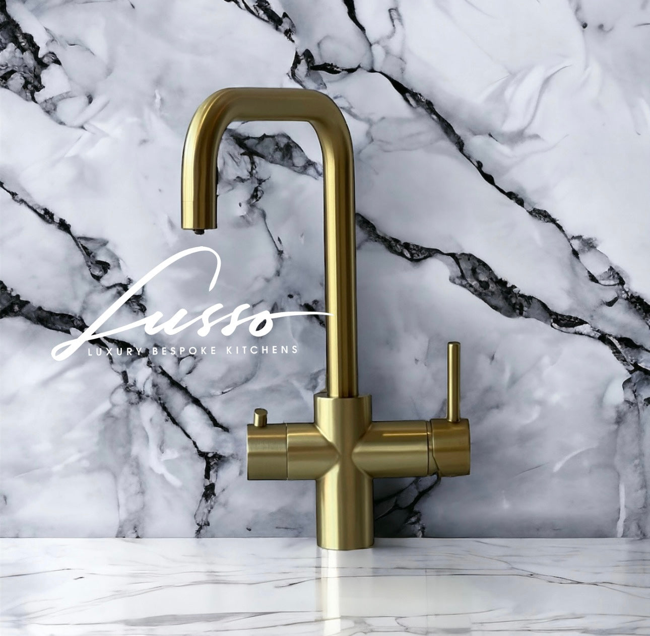 Gold Boiling Hot Water Kitchen Tap 3 in 1