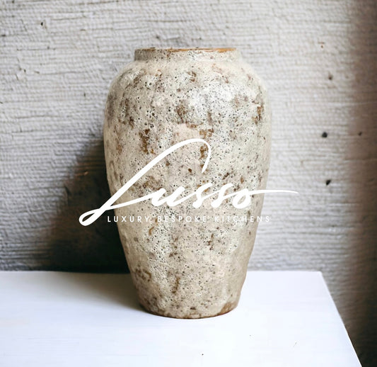 Earthy Crackled Ceramic Vase