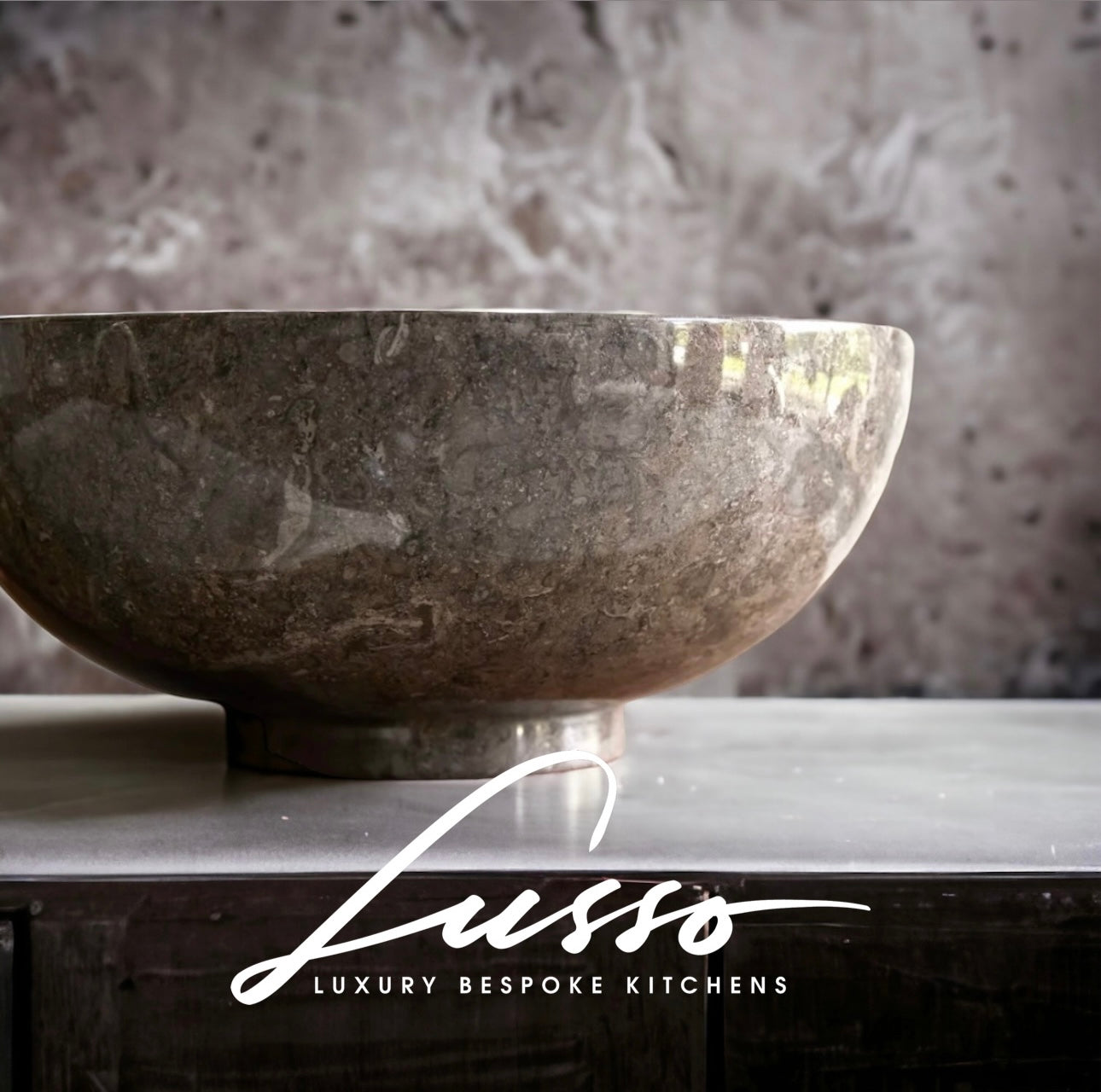 Solid Marble Grey Glossy Stone Countertop Sink