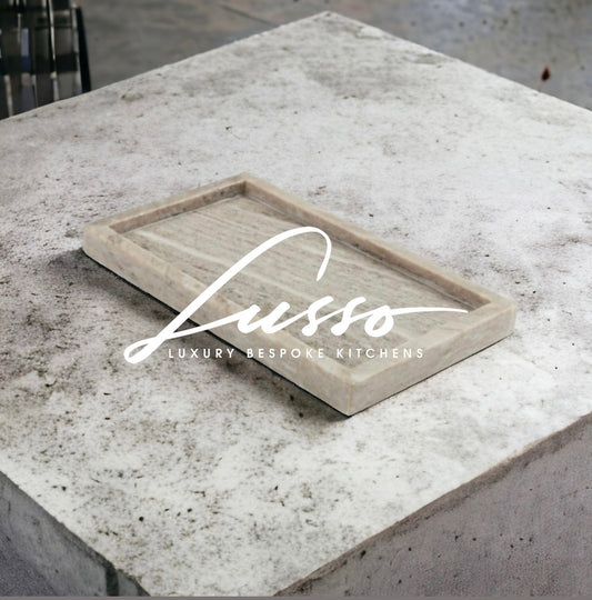 100% Natural Solid Marble Tray
