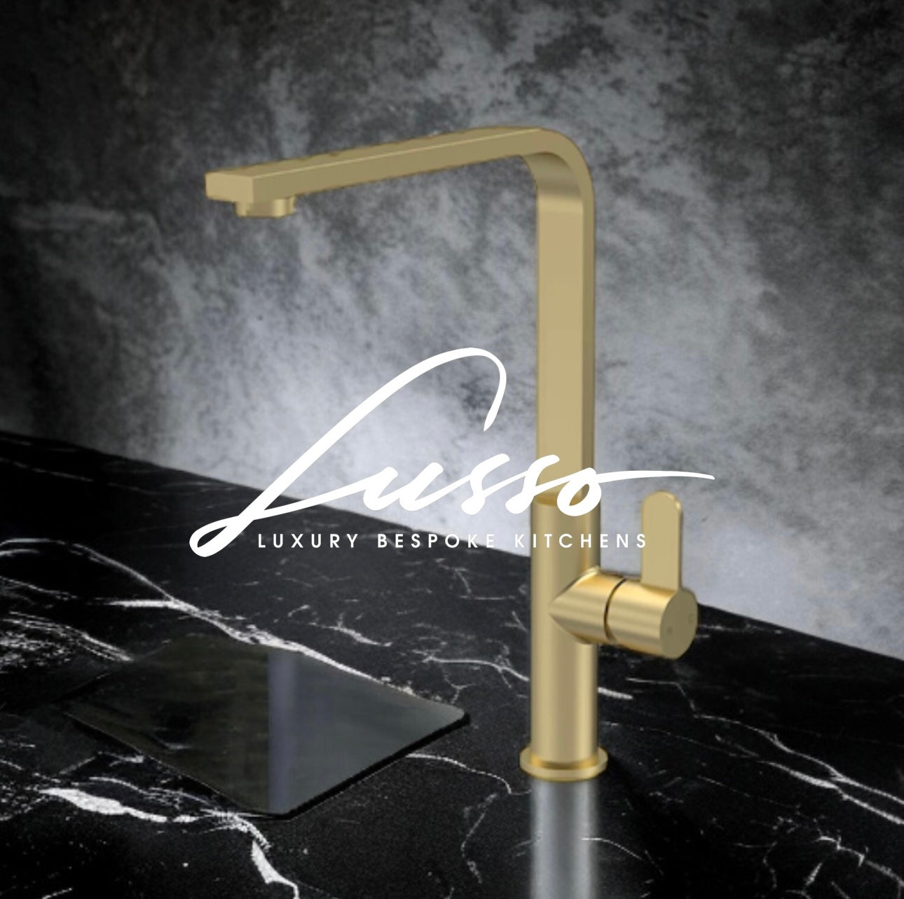 Gold Tall Designer Kitchen Mixer Tap